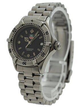 Tag Heuer 27mm Ladies Professional 2000 Series Black Dial Watch! Ref: WE1410-R!